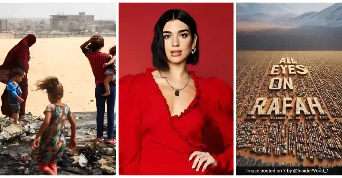 Dua Lipa calls for Gaza ceasefire