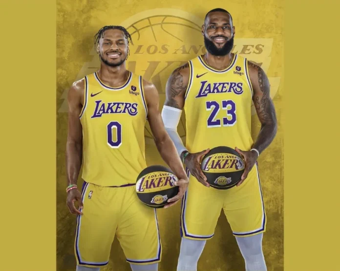 LeBron and Bronny James NBA history