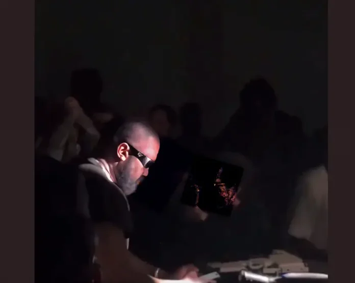 Ye DJing private VULTURES party Los Angeles