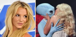 Britney Spears Baffled by Sabrina Carpenter’s Alien Kiss at the VMAs Britney Spears reaction to Sabrina Carpenter kiss