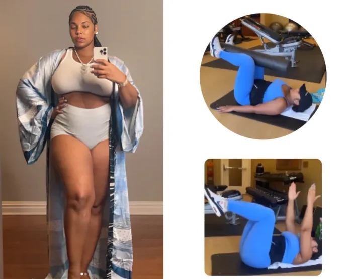 Ashanti post-baby workout