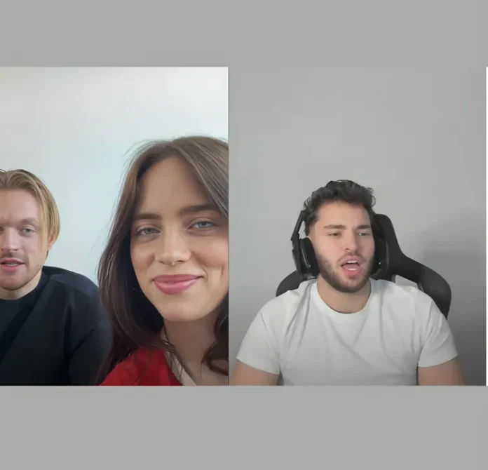 Adin Ross reaction to Billie Eilish Kamala Harris endorsement