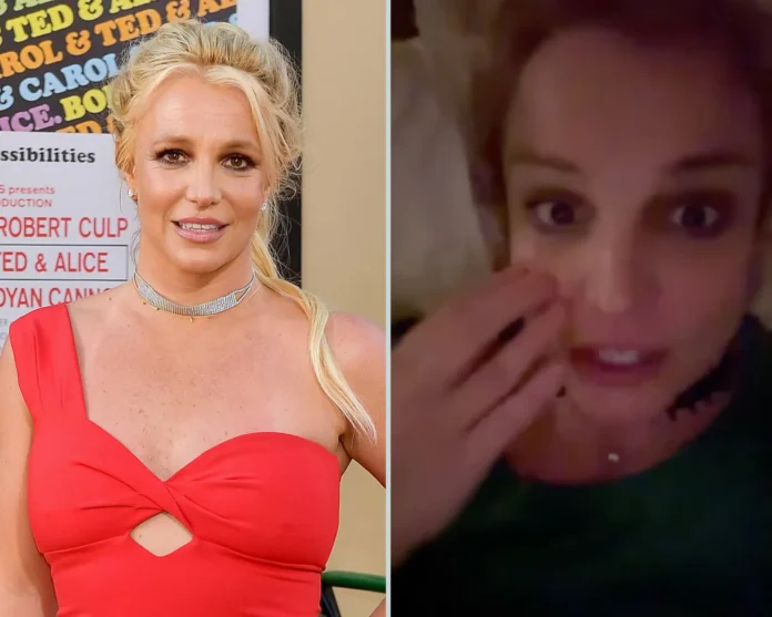 Britney Spears burnt hair eyebrows eyelashes