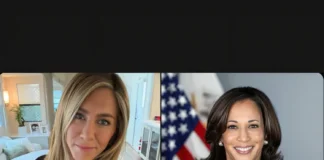 Jennifer Aniston endorses Kamala Harris Jennifer Aniston Kamala Harris endorsement