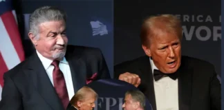 Sylvester Stallone Declares Trump the ‘Second George Washington’ at Mar-a-Lago Sylvester Stallone Trump Mar-a-Lago speech