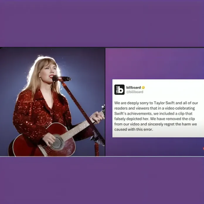 Billboard apology to Taylor Swift for wax figure video