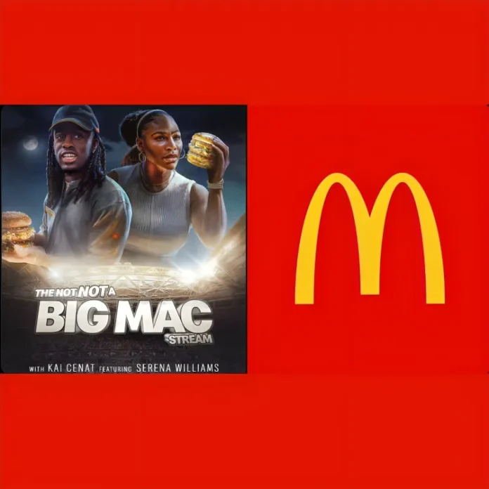Kai Cenat streaming with Serena Williams McDonald’s collab