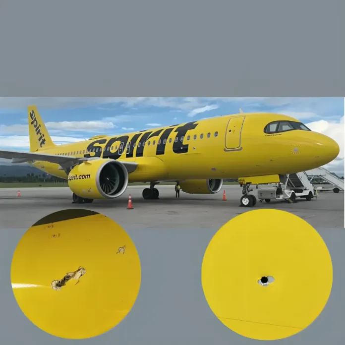 spirit airlines flight hit by gunfire in Haiti