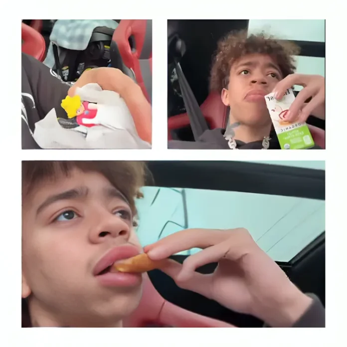 King Harris buys first Happy Meal for son