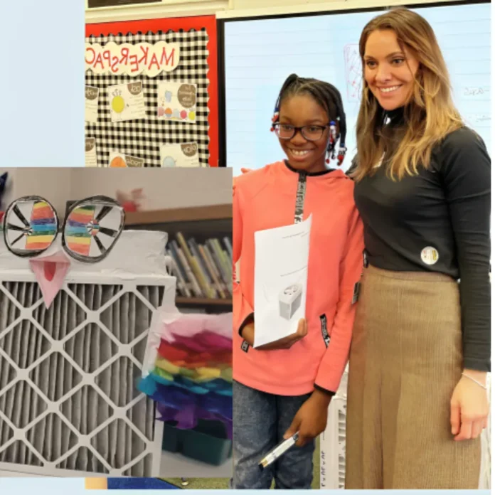 middle school student Eniola Shokunbi air filtration system