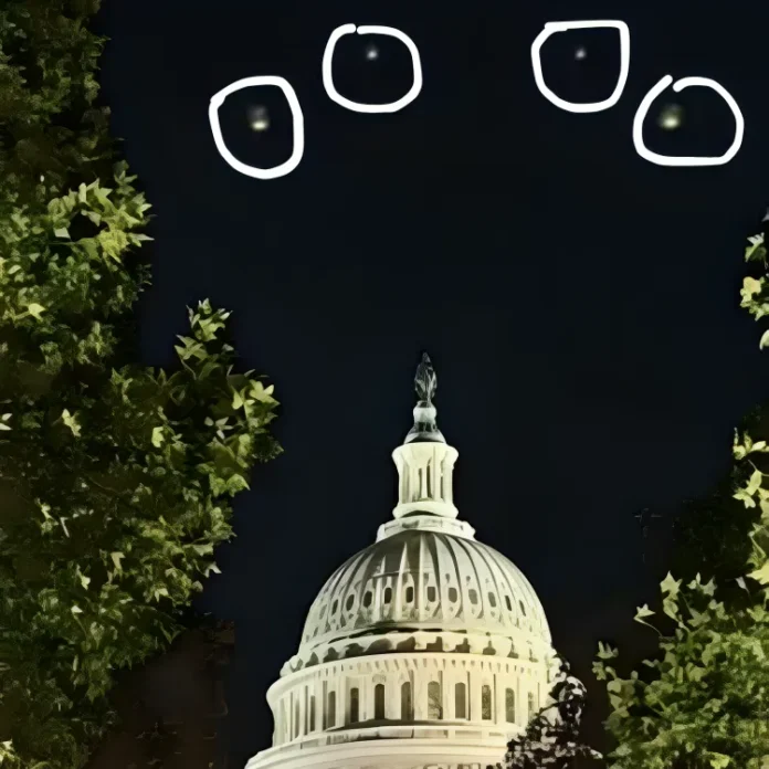mysterious lights over Capitol Hill UFO incident