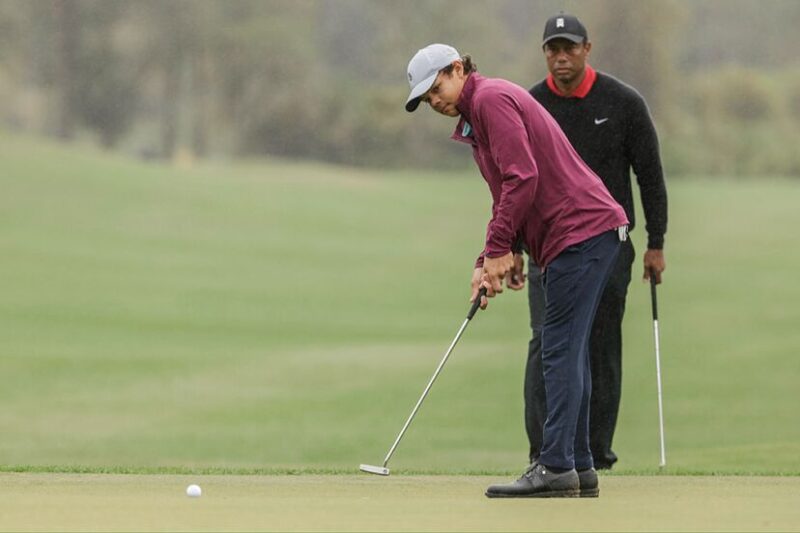 charlie woods father son golf event, charlie woods golf lessons