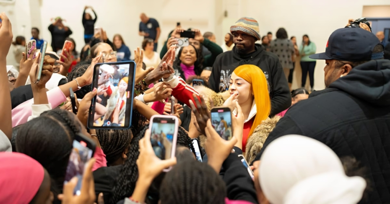Ice Spice visits school in Bronx
