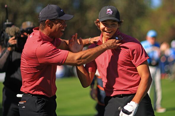charlie woods hole in one celebration