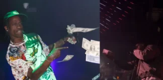 Travis Scott Hands Out Cash to Fans in Miami Before Hitting the Stage