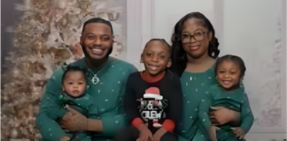 Social Media Slams Mom for Leaving Stepkid with Old Pajamas in Family Photo family Christmas pajamas stepchild left out