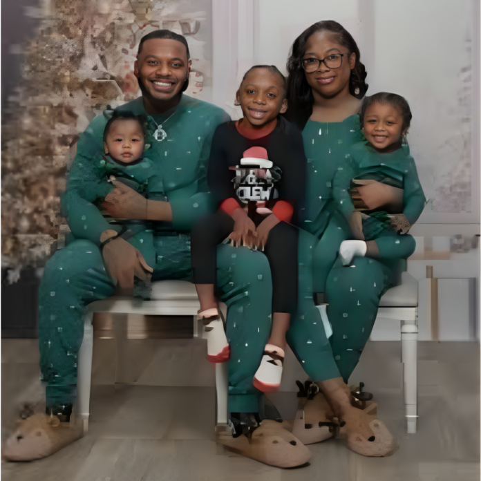 family Christmas pajamas stepchild left out