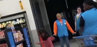 Young Girl Trashes Walmart While Adults Shockingly Defend Her Young girl trashes Walmart video
