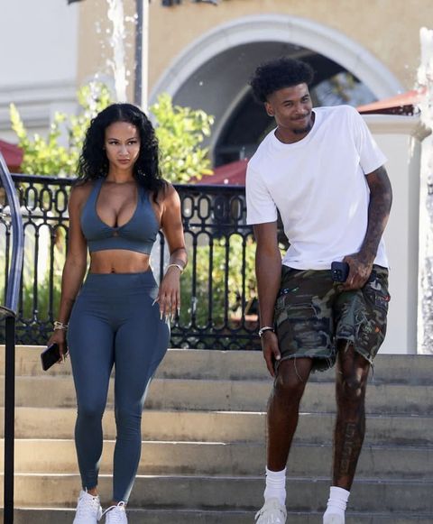 Draya Michele son Kniko watches Jalen Green basketball game