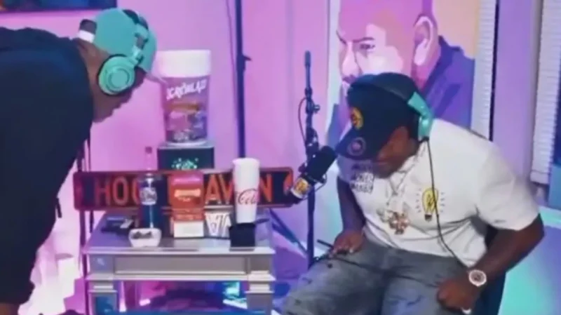 rapper injured during interview with gun shooting accident