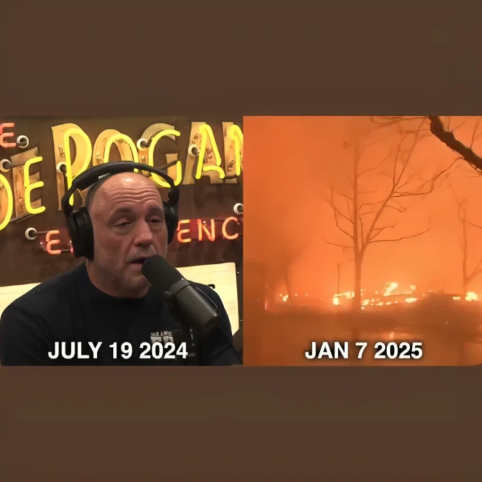 firefighter predicts california fires joe rogan