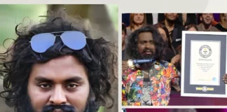 Kranthi Drillman Sets World Record by Stopping Electric Fan Blades with His Tongue in Just 1 Minute most fan blades stopped with tongue world record