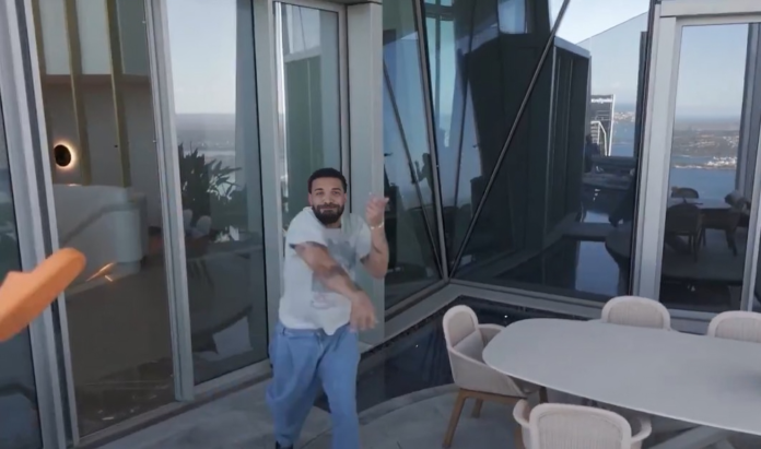 drake gambling caught by drone in australia