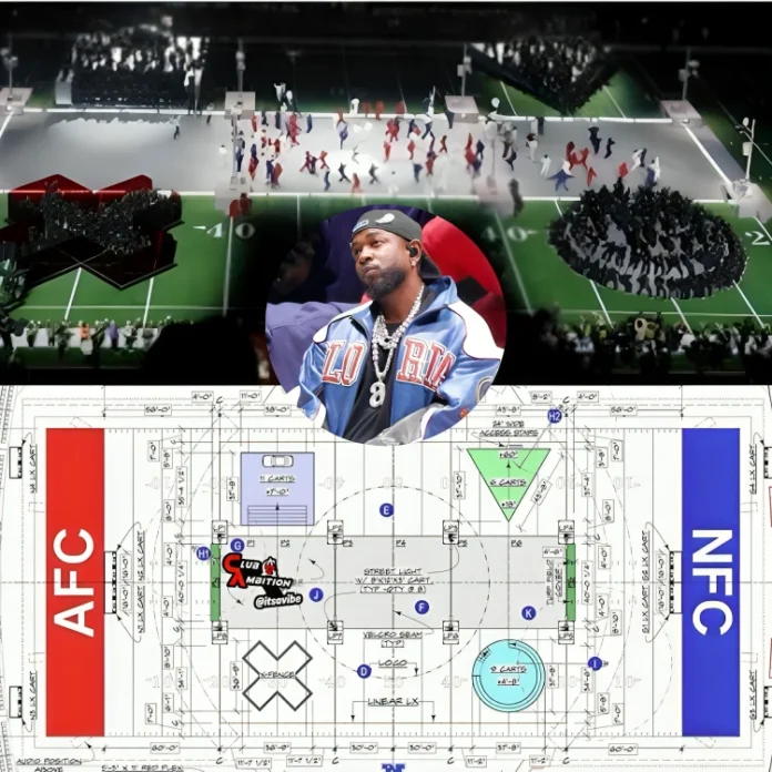 Kendrick Lamar Super Bowl set design PlayStation