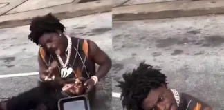 Kodak Black Spotted Eating Chicken in the Street – Viral Video Shocks Fans! Kodak Black eating chicken video viral