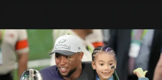 Saquon Barkley Shows Off Icy New Chain After Super Bowl Win & Birthday Saquon Barkley new chain after superbowl win