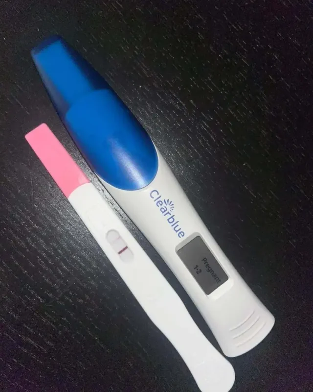  photos of Lily Philips pregnancy tests