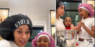 Cardi B & Kulture’s Sweet TikTok Moment: Watch Them Make Cookie Dip! Cardi B and Kulture making cookie dip video