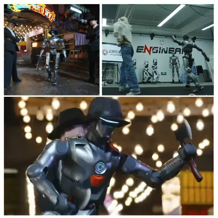 China's EngineAI robot performs Axe Gang dance