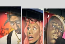 Tupac & Nicki Minaj Mural Spotted in South Korea tupac shakur nicki minaj mural pyeongtaek korea