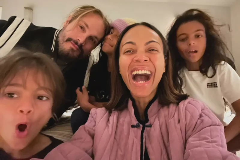 Zoe Saldana recent Oscar win viral photo