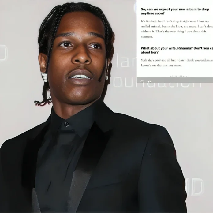 asap rocky won’t release album until stuffed animal found
