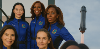 Oprah Winfrey in Tears Watching Historic All-Female Blue Origin Launch Into Space oprah winfrey emotional space exploration moment