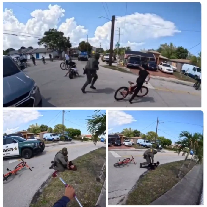 florida police officer hits child with bike