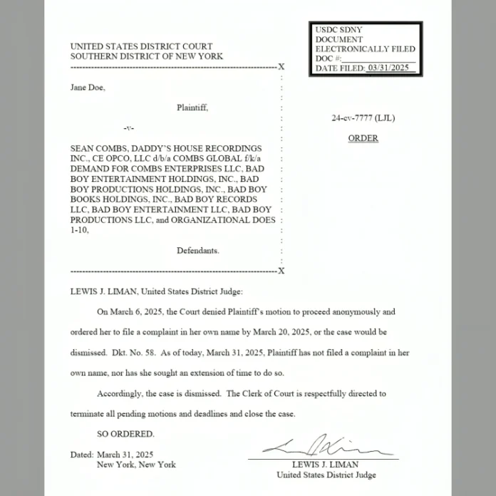 U.S. District Judge Lewis Liman dismisses sexual assault lawsuit