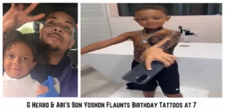 Tatted at 7? G Herbo & Ari’s Son Yoshon Reveals Bold Birthday Ink g herbo ari fletcher son birthday tattoos revealed