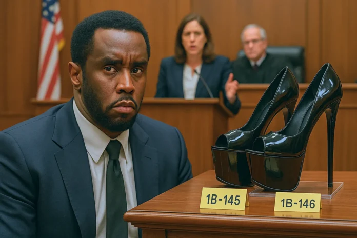 high heels used as evidence in diddy trial