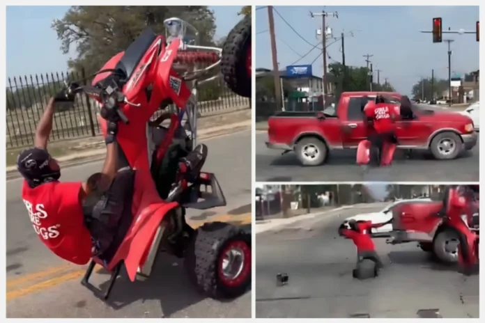 atv wheelie intersection accident