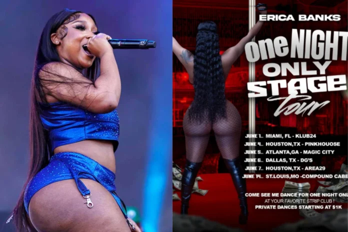 erica banks stripping tour 2025