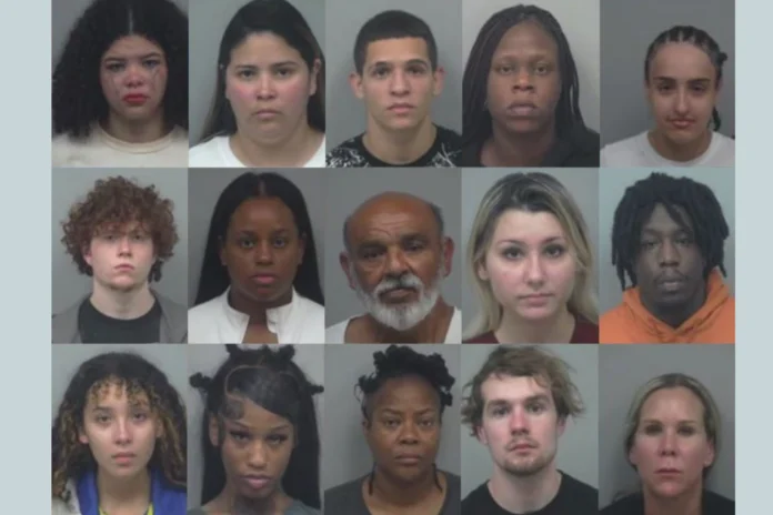 19 people arrested georgia mall theft