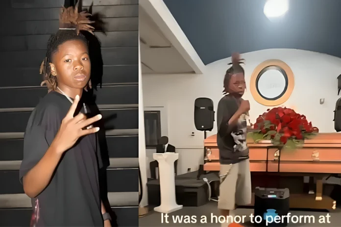 kid performs tribute at brothers funeral after police shooting