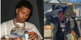 Lil Baby Schools Teen Who Tried to Show Off His Flex Money During a Photo Op teen flexing money with lil baby
