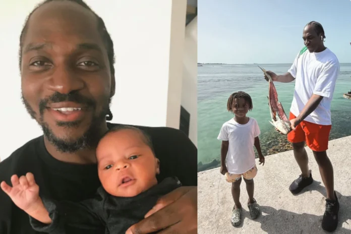 Pusha T fishing with son