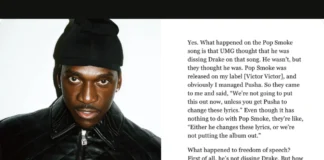 UMG Nearly Killed Pop Smoke’s Album Over Pusha T’s Drake Diss, Says Steven Victor why umg wanted to remove pusha t from pop smoke album