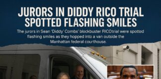 Caught on Camera: Diddy RICO Trial Jurors Smile as They Exit Court Van diddy rico trial jurors smiling video