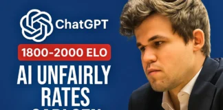 Chess World Stunned as ChatGPT Ranks Magnus Carlsen Below Expert After Match Loss magnus carlsen match against ai like chatgpt